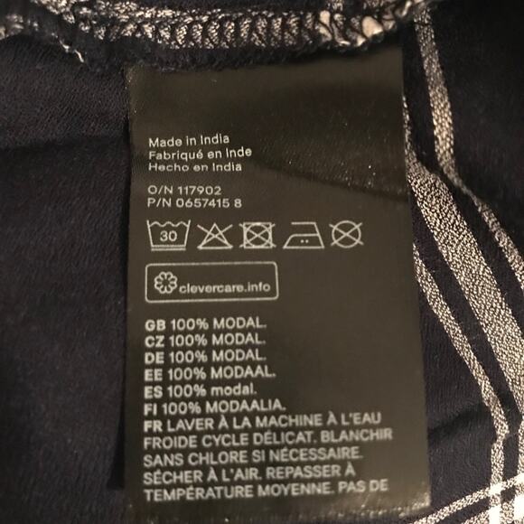 H&M NMT blue and white plaid top SZ 2 - Picture 6 of 6